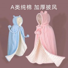 嬰兒披風(fēng)秋冬加厚兒童斗篷男女寶寶新生嬰幼兒外出防風(fēng)保暖外套